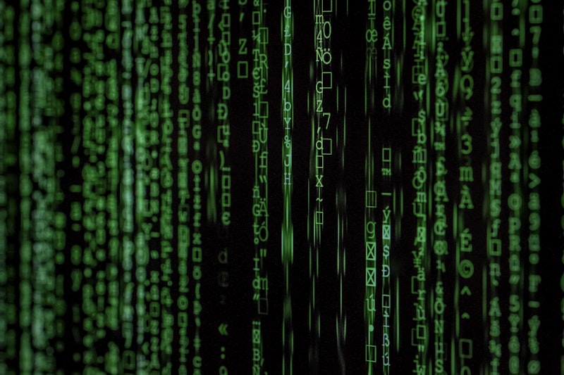 Digital melancholy matrix texture